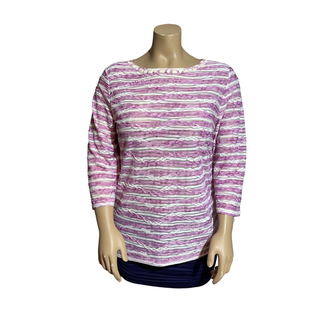 Ruby Rd purple & white size Large women’s top